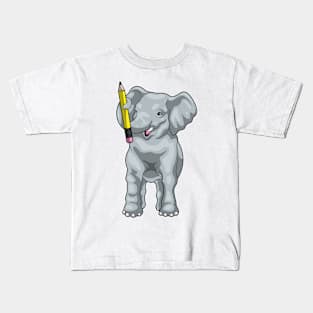 Elephant Pupil Pencil School Kids T-Shirt